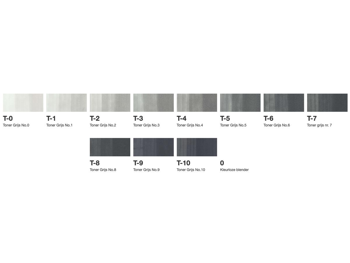 COPIC CLASSIC MARKERSET TONER GRAY 12X 2