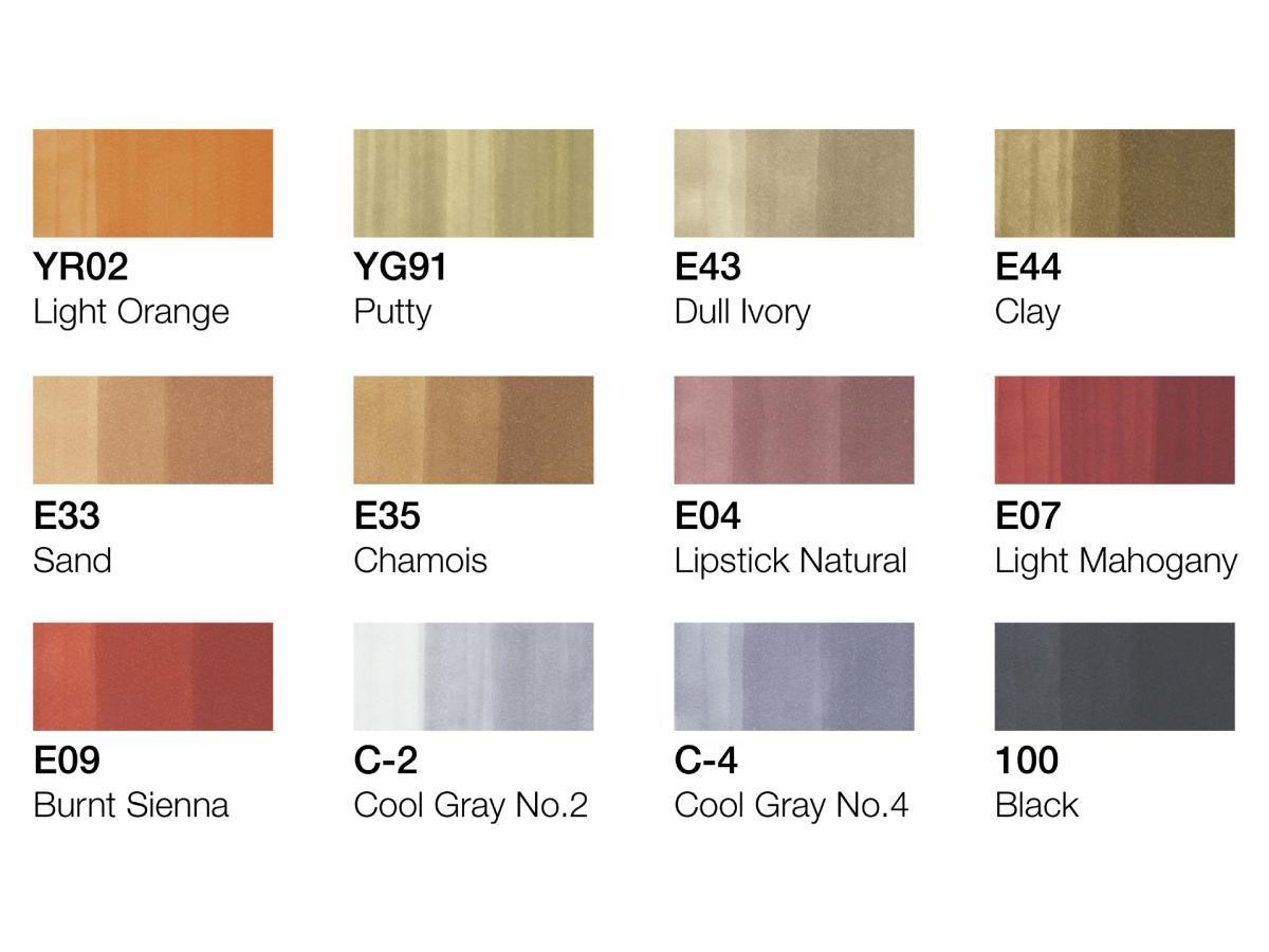 COPIC CLASSIC MARKERSET ARCHITECTURE COLOURS 12X 2