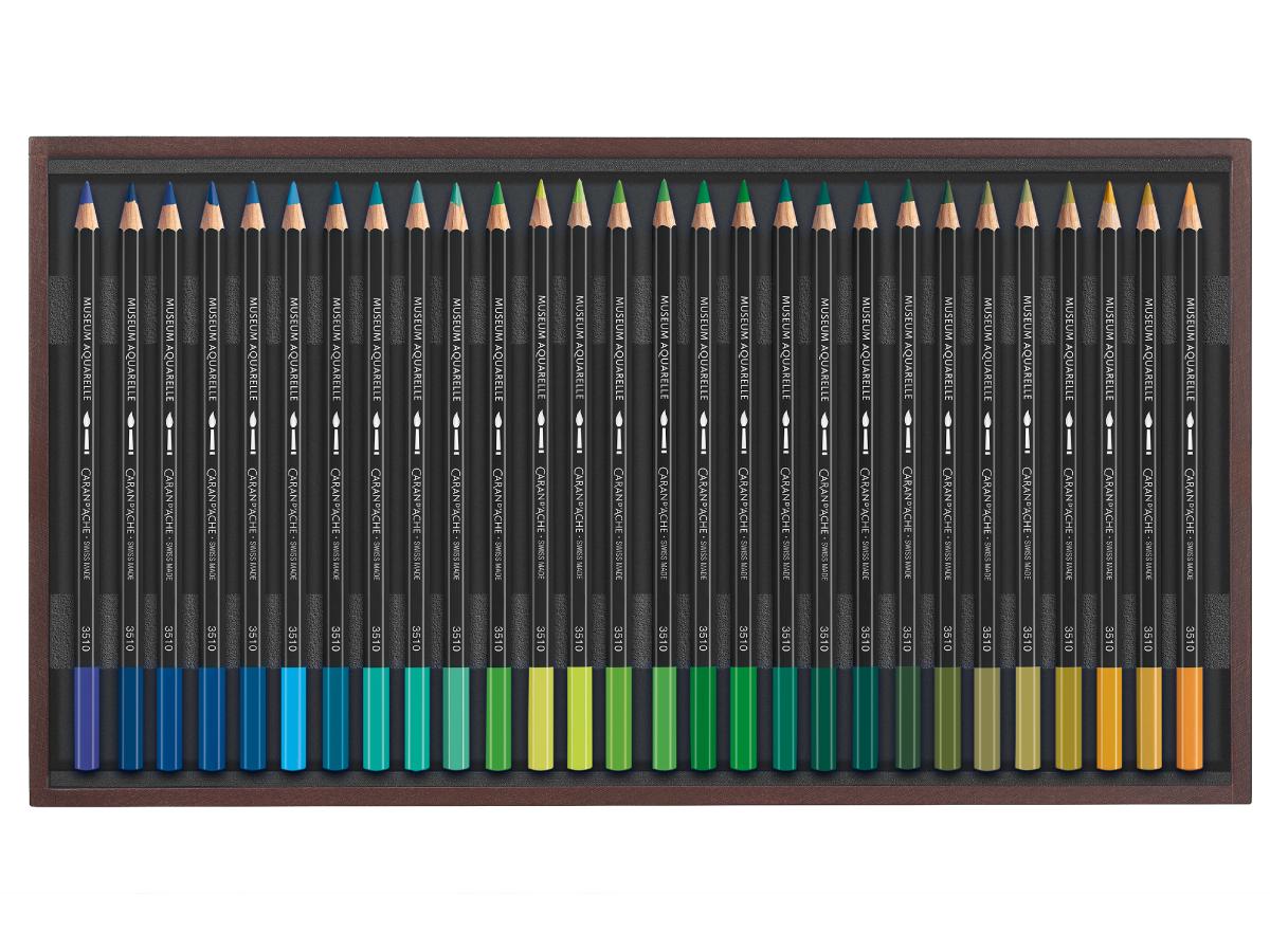 CARAN D'ACHE MUSEUM AQUARELLSTIFTE HOLZKISTE SET 76X 3
