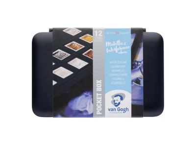 VAN GOGH SPECIALTY AQUARELLKASTEN 12 x 1/2NÄPFCHEN + PINSEL 3