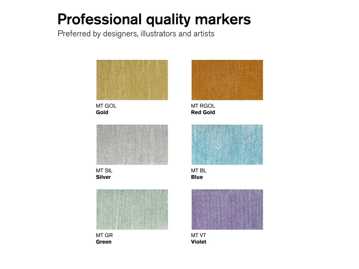 WINSOR & NEWTON PROMARKER SET METALLIC 6X 2