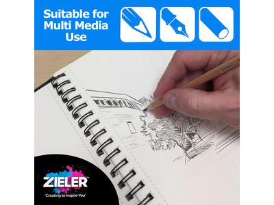 ZIELER MIXED MEDIA SKIZZIERBUCH A4 SPIRAL 150GRAMM 3