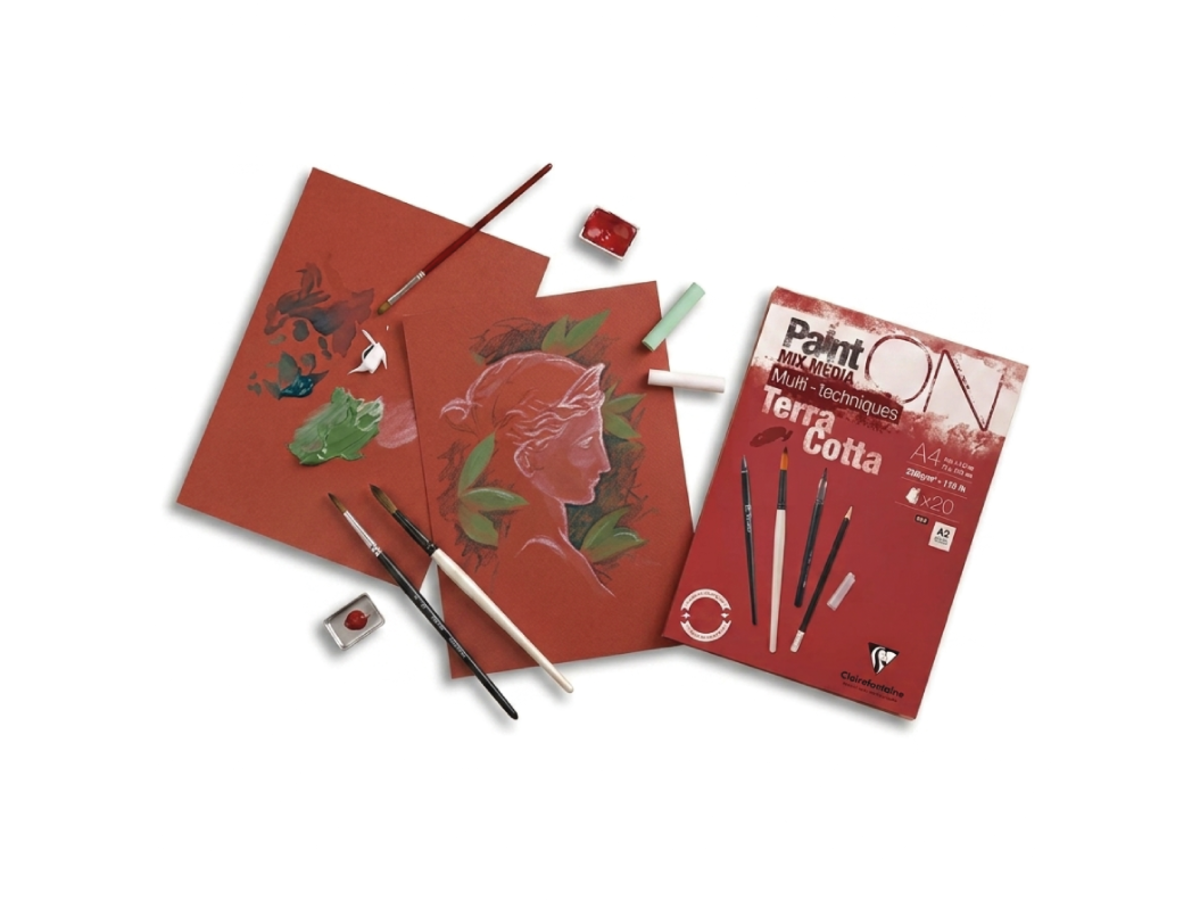 CLAIREFONTAINE PAINT-ON TERRACOTTA  A4 20 BLATT 3