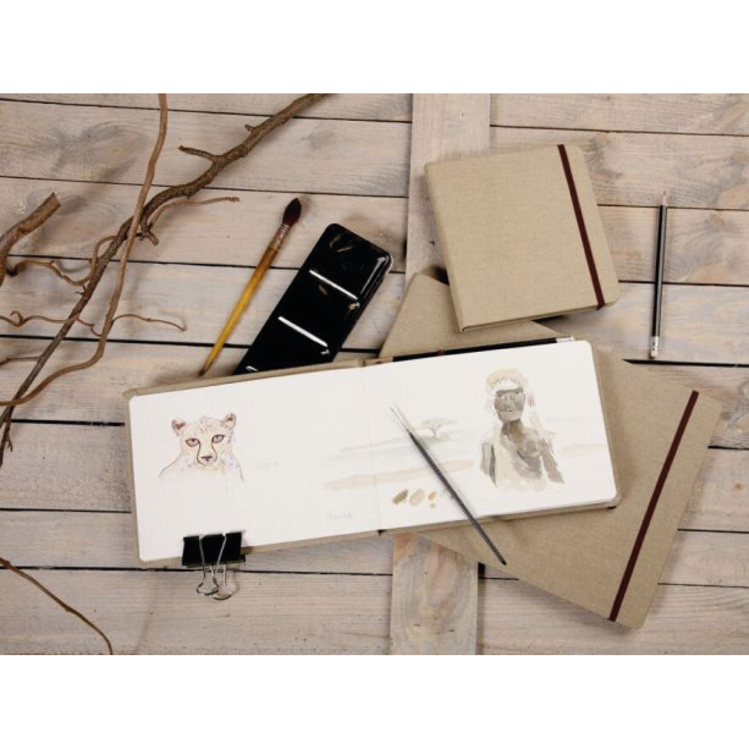 CLAIREFONTAINE MIXED MEDIA REISEALBUM GOLDLINE 180GRAMM A5 2