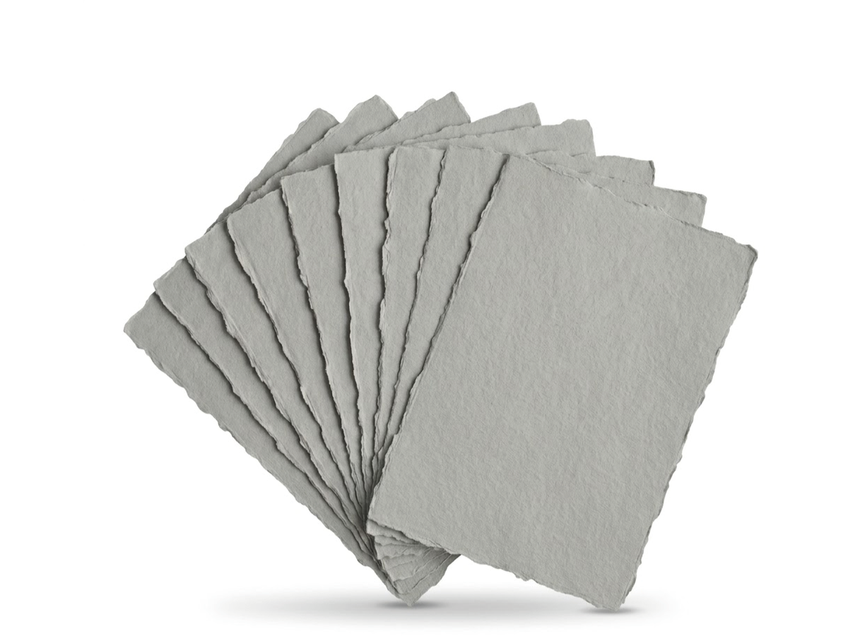 KHADI INDIA HADERNPAPIER A4 150G/M² MEDIUM 20 BLATT HELL GRAU 3