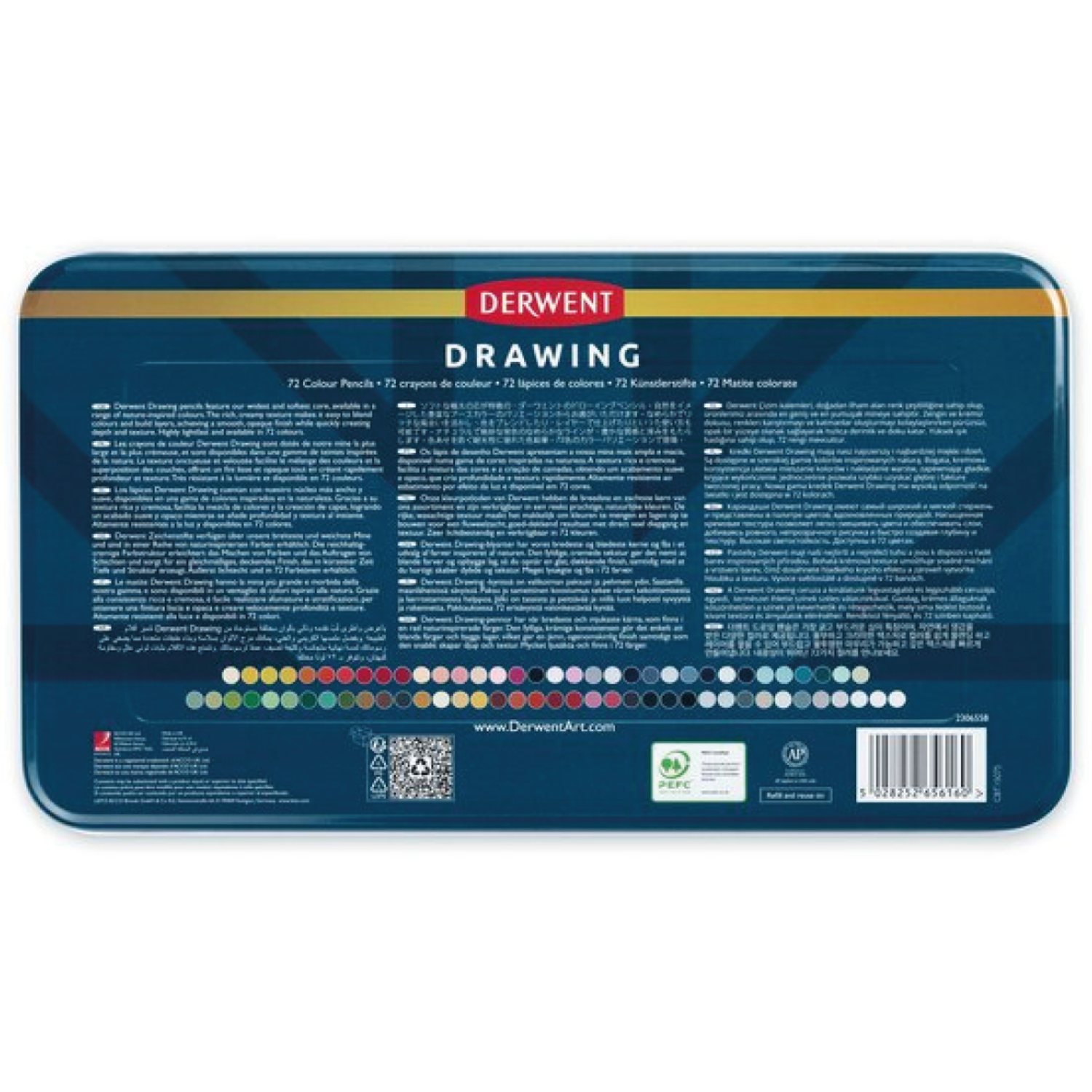 DERWENT DRAWING POTLODEN SET 72X 3