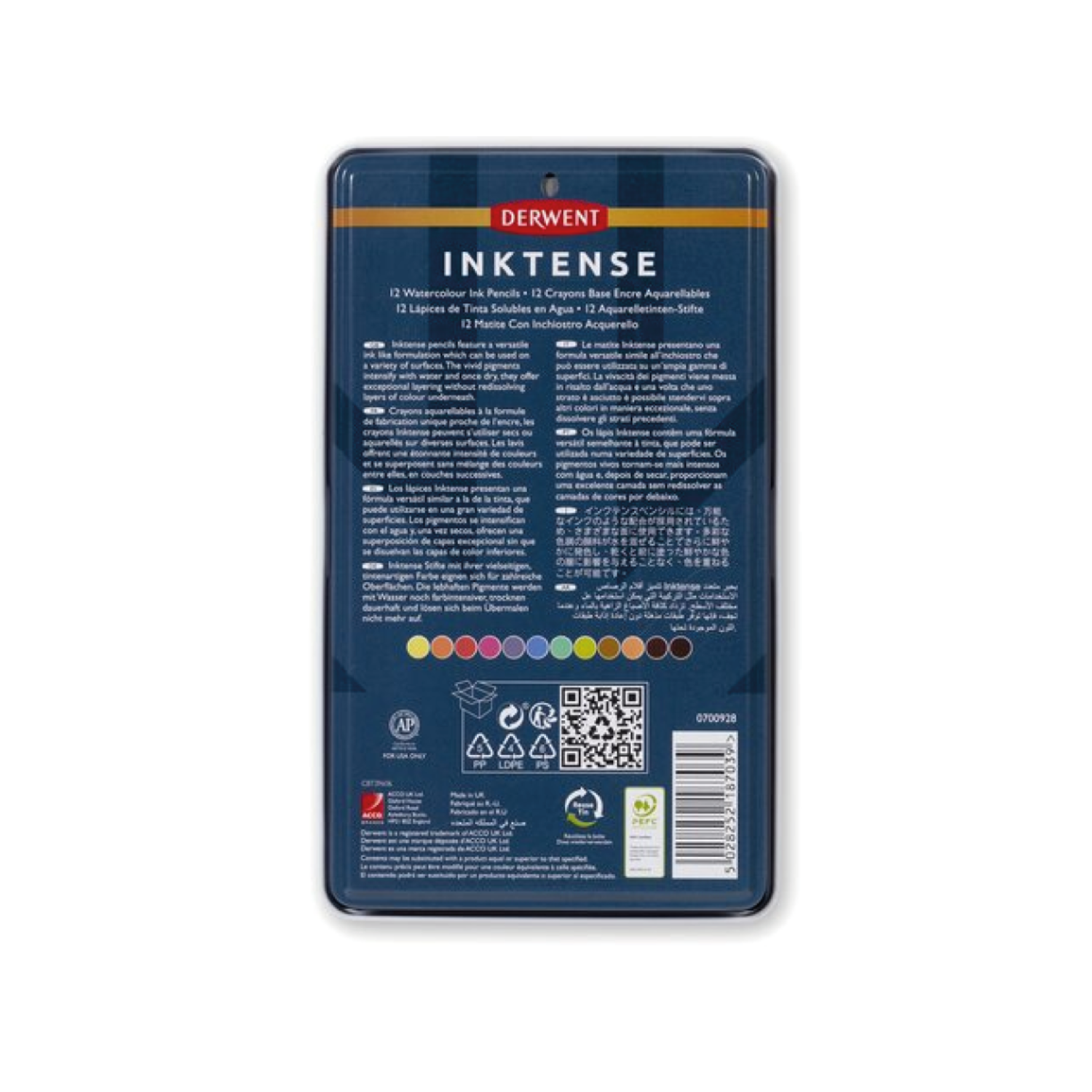 DERWENT INKTENSE AQUARELLSTIFTE, 12ER METALLKASTEN 3