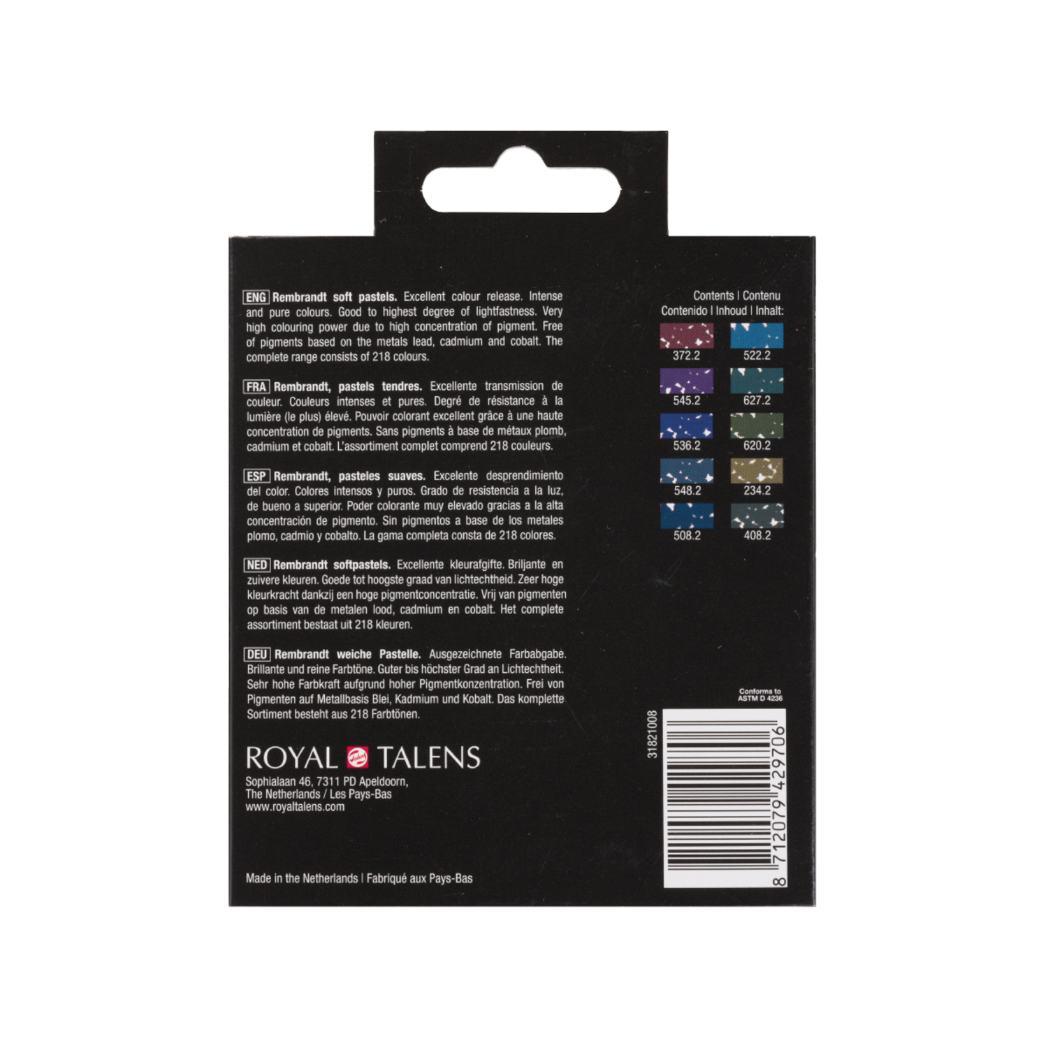 REMBRANDT SOFTPASTEL SET DARK SHADES HALBE KREIDEN 10X 3