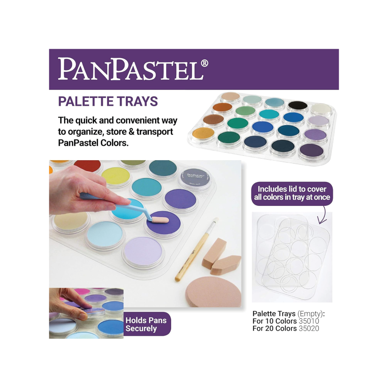 PANPASTEL PALETTENTABLETT MIT DECKEL 20 FÄCHER 4