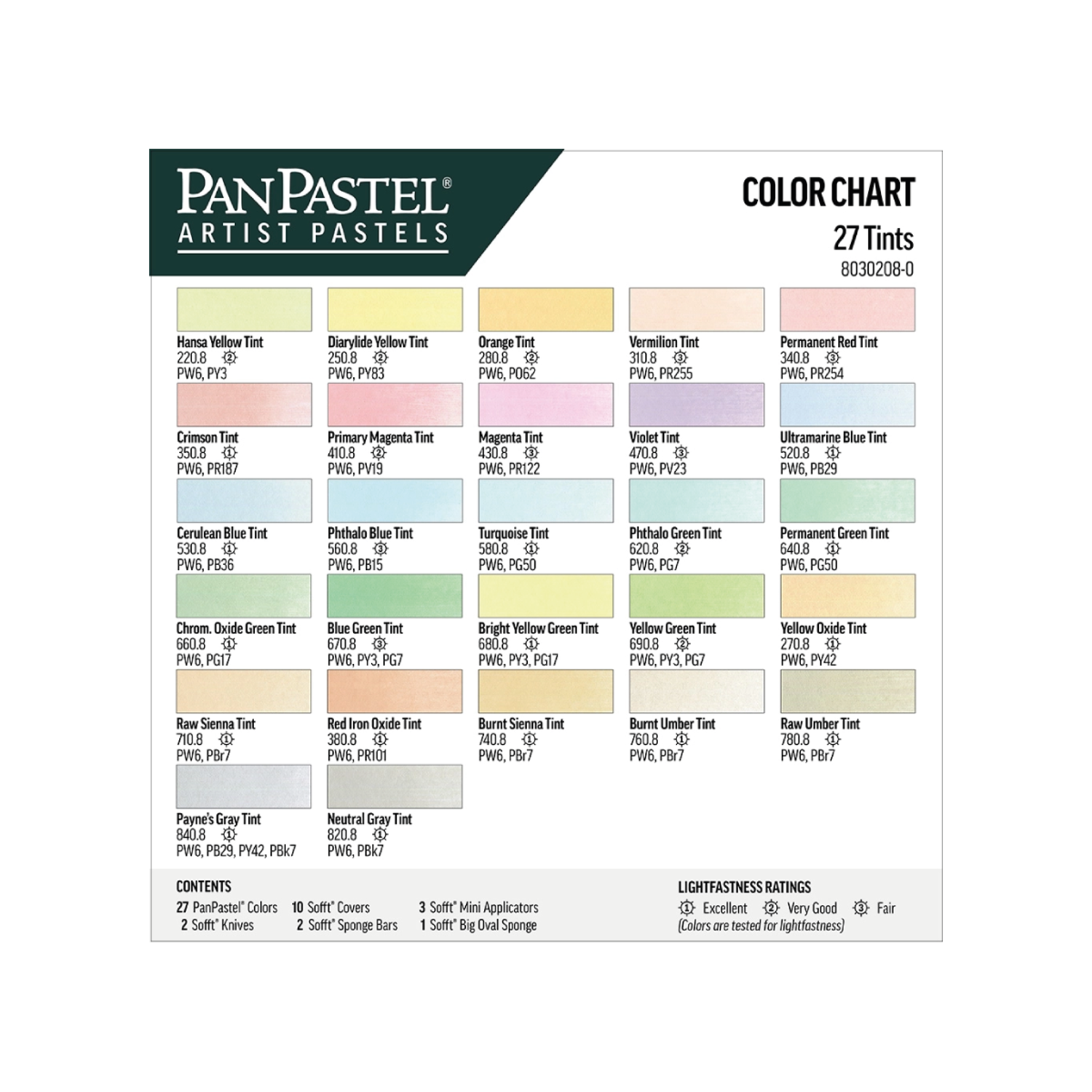 PANPASTEL TINTS SET 27X 2