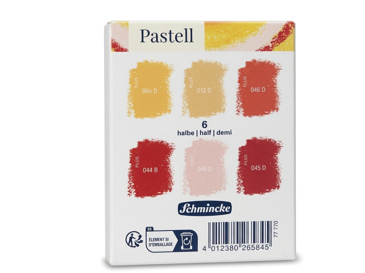 SCHMINCKE SOFTPASTELL-THEMENSET 6 × HALB GELBTÖNE/ROTTÖNE 3