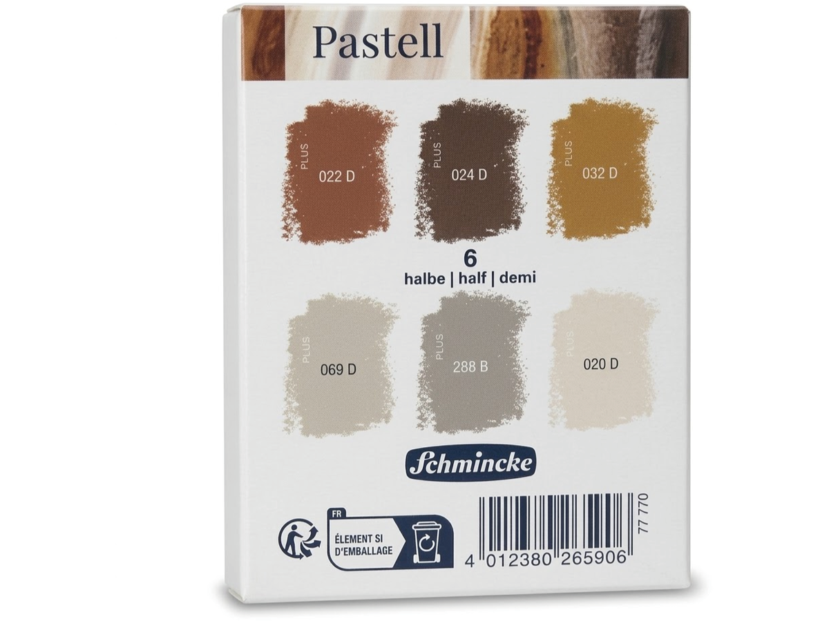 SCHMINCKE SOFTPASTELL-THEMENSET 6 × HALB BRAUN-/GRAUTÖNE 3