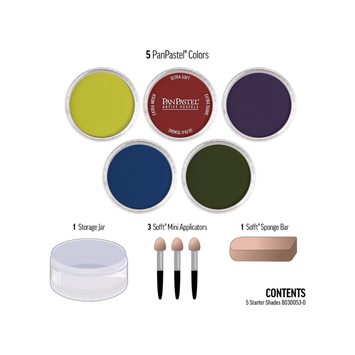 PANPASTEL SHADES SET 5X 3