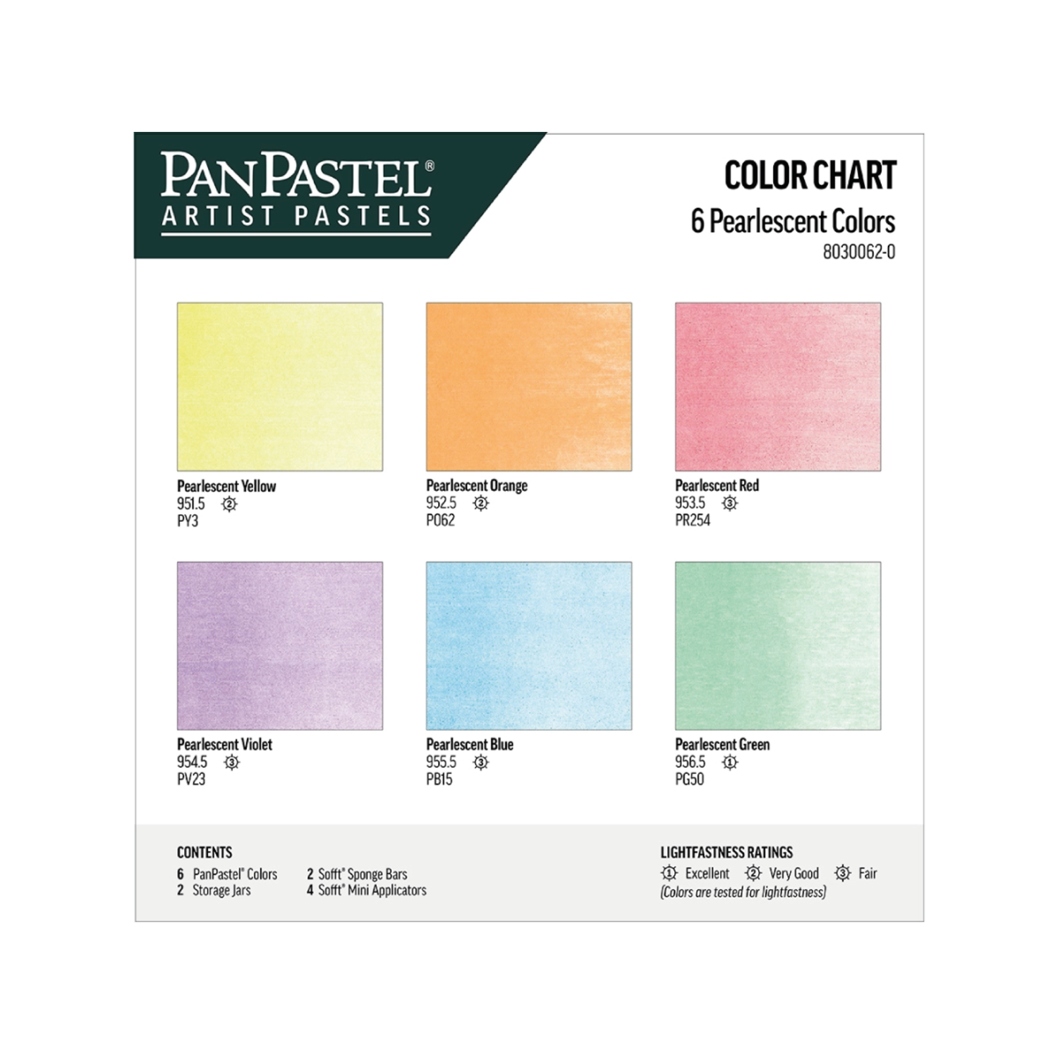 PANPASTEL PEARL SET 6X 2