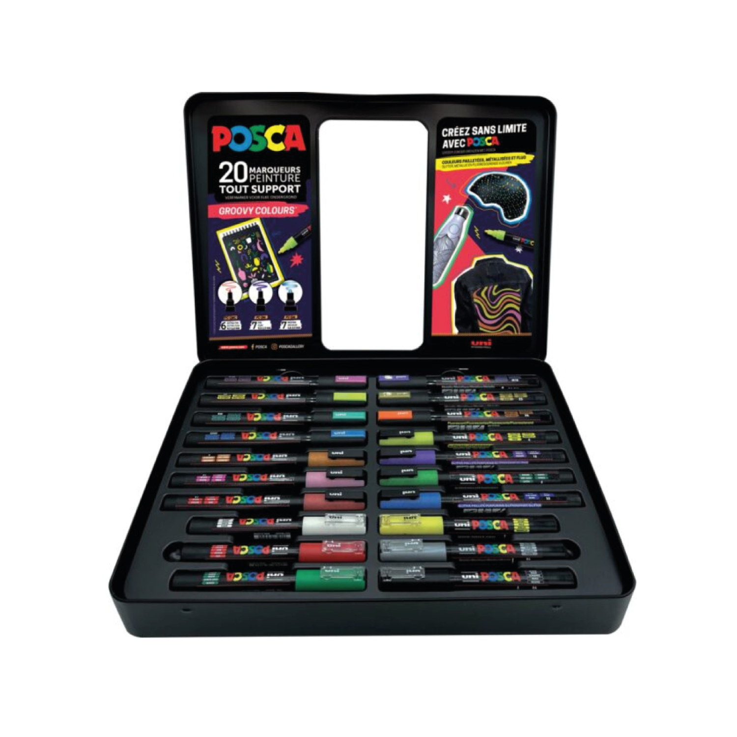 UNI POSCA MARKERSET GROOVY 20STUKS 2