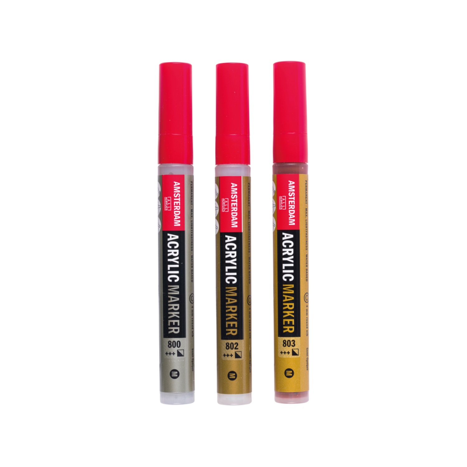 AMSTERDAM ACRYL MARKER SET 3 STÜCK METALL 3