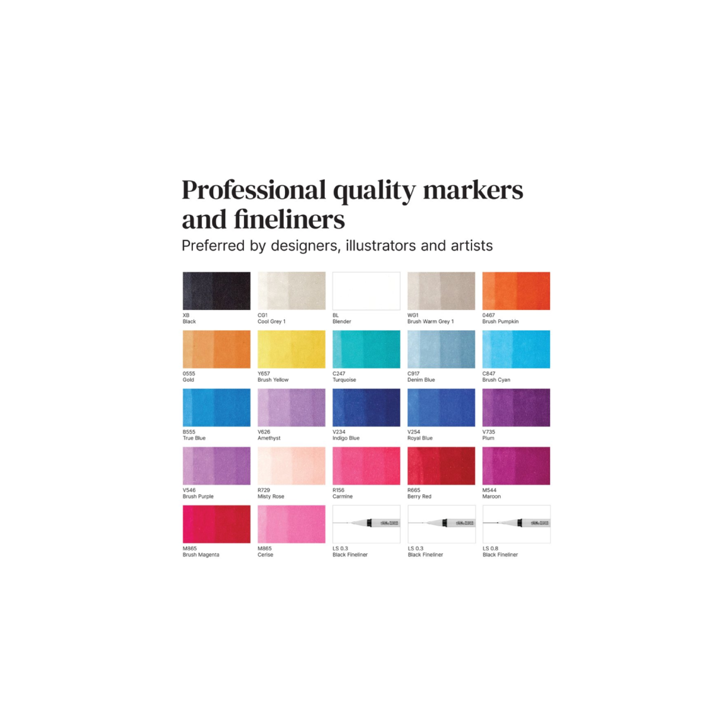 WINSOR & NEWTON PROMARKER SET MODERN LETTERING 26X ETUI 4