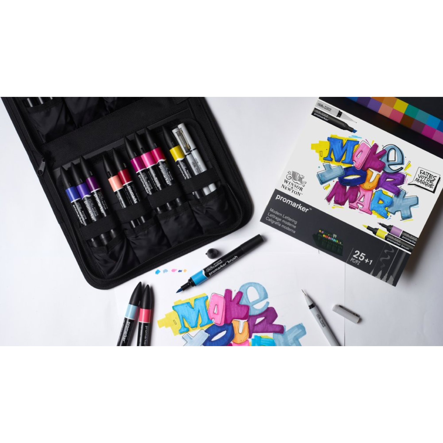 WINSOR & NEWTON PROMARKER SET MODERN LETTERING 26X ETUI 6