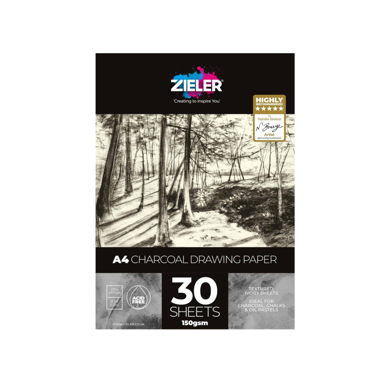 ZIELER CHARCOAL DRAWING INTRODUCTORY SET 24X 4