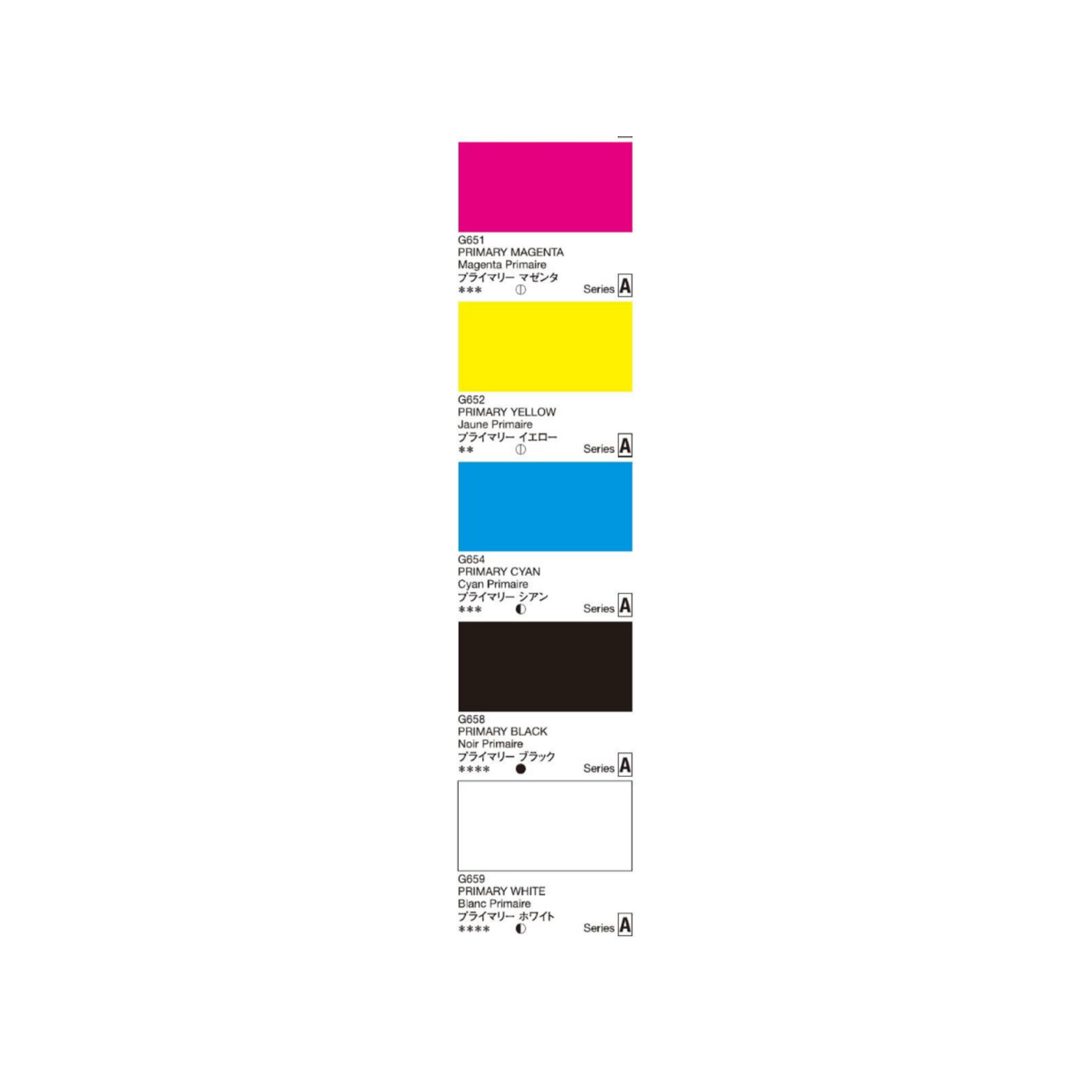 HOLBEIN ARTISTS' GOUACHE G741 15ML PRIMARY SET 5X 2