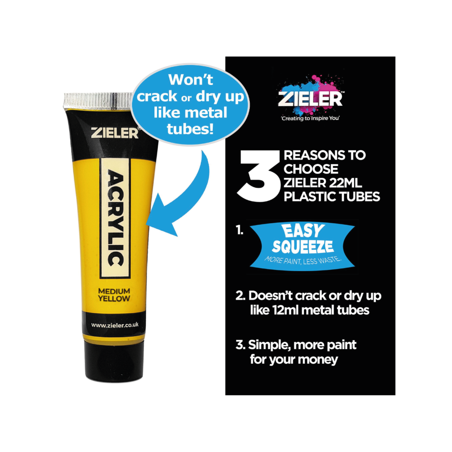 ZIELER ACRYLFARBENSET 24 X 22ML 4