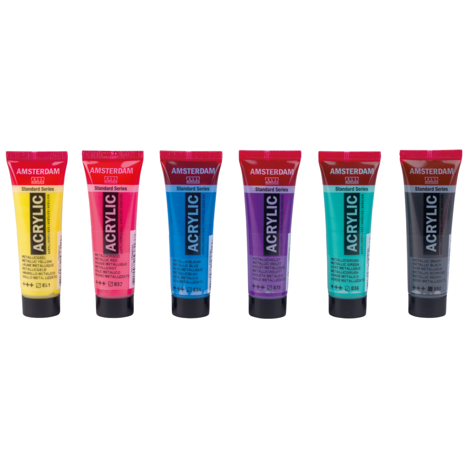 AMSTERDAM STANDARD SERIES ACRYLFARBEN SET 6 X 20ML METALLIC 2