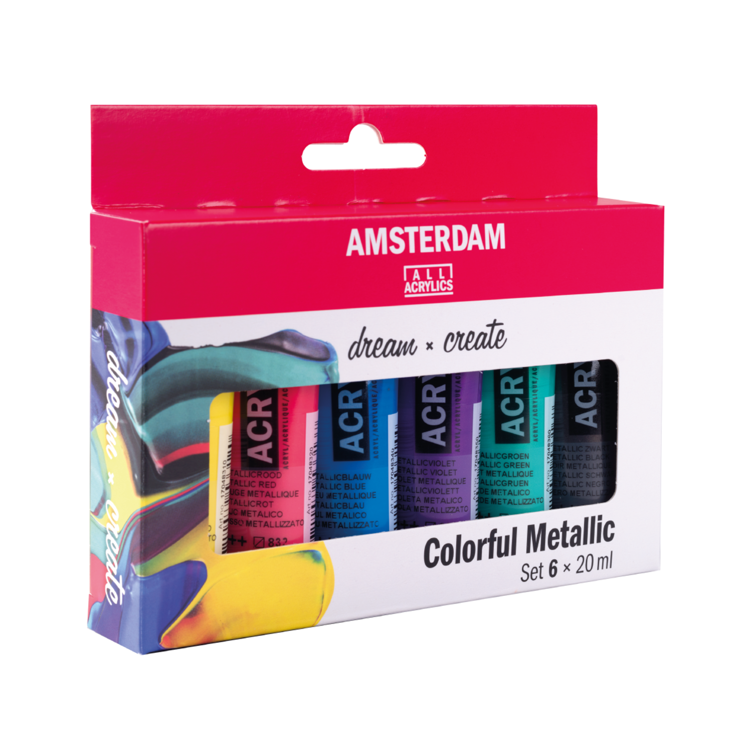 AMSTERDAM STANDARD SERIES ACRYLFARBEN SET 6 X 20ML METALLIC 5