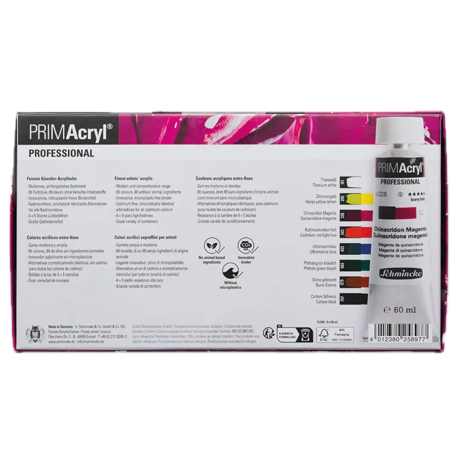 SCHMINCKE PRIMACRYL STANDARD SET 8X60ML 2