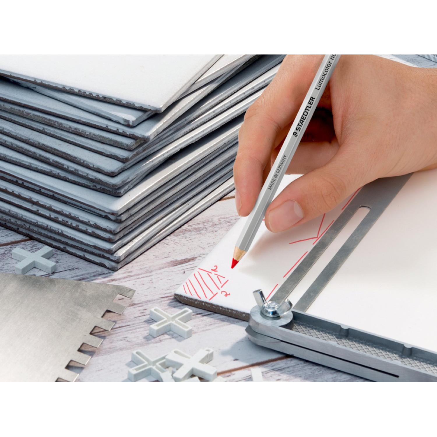 STAEDLER LUMOCOLOR PERMANENT 108 GLASOCHROM WIT 2