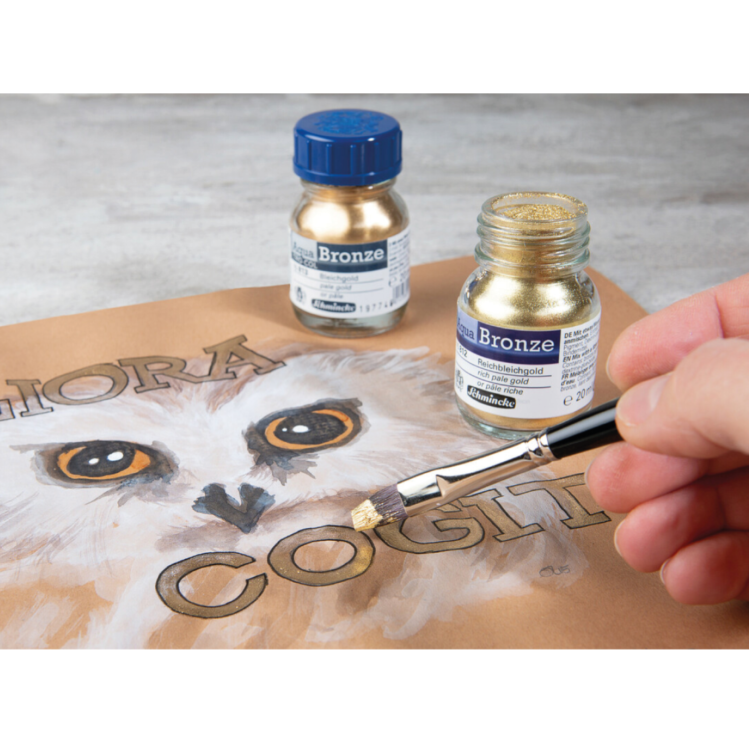 SCHMINCKE AQUA-BRONZE 20ML 813 BLEICHGOLD 5