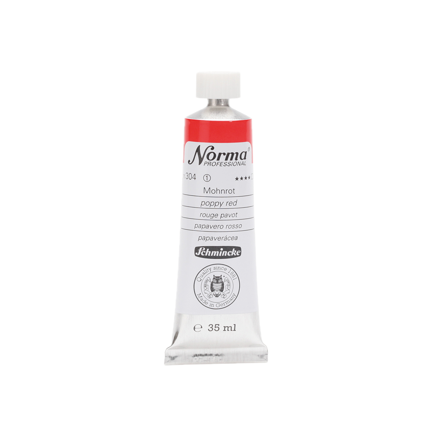 SCHMINCKE NORMA ÖLFARBE 35ML S1 304 MOHNROT 3