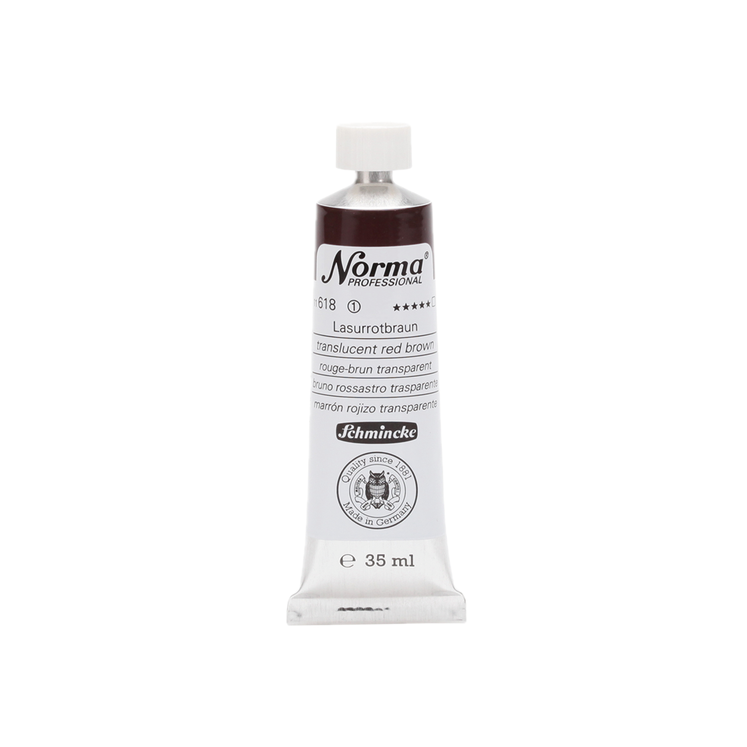 SCHMINCKE NORMA ÖLFARBE 35ML S1 618 LASURBRAUN 3