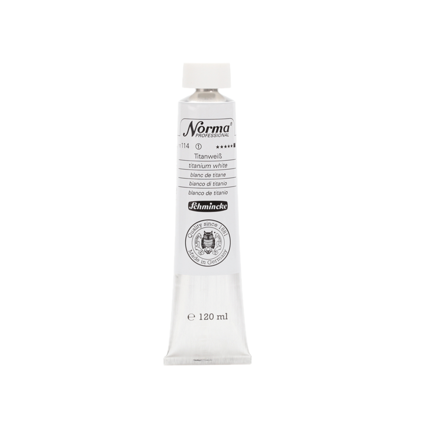 SCHMINCKE NORMA ÖLFARBE 114 120ML S1 TITANWEISS 3