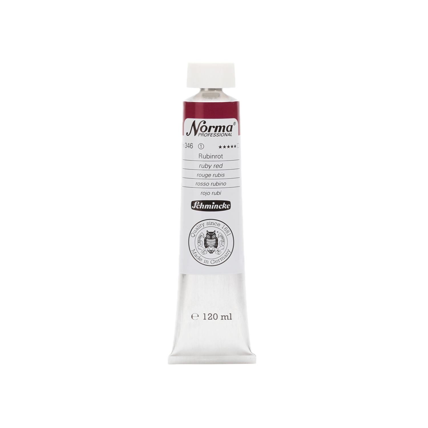 SCHMINCKE NORMA ÖLFARBE 120ML S1 346 RUBINROT 3