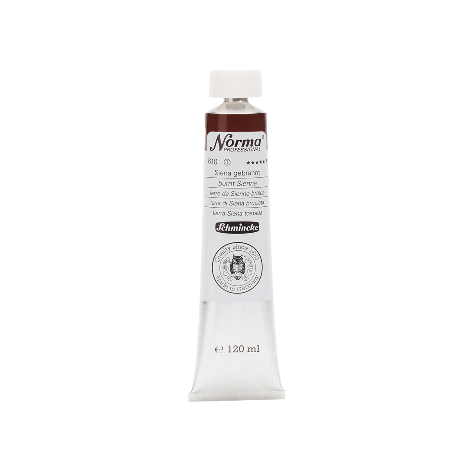 SCHMINCKE NORMA ÖLFARBE 120ML S1 610 SIENA GEBRANNT 3