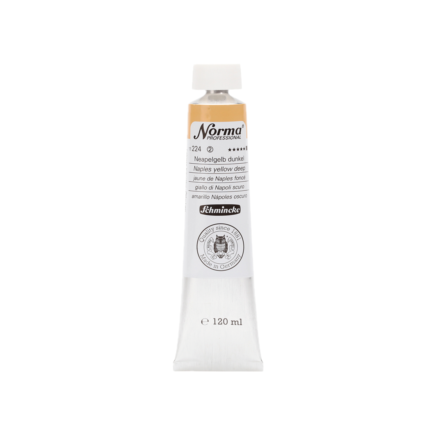 SCHMINCKE NORMA ÖLFARBE 120ML S2 224 NEAPELGELB DUNKEL 3