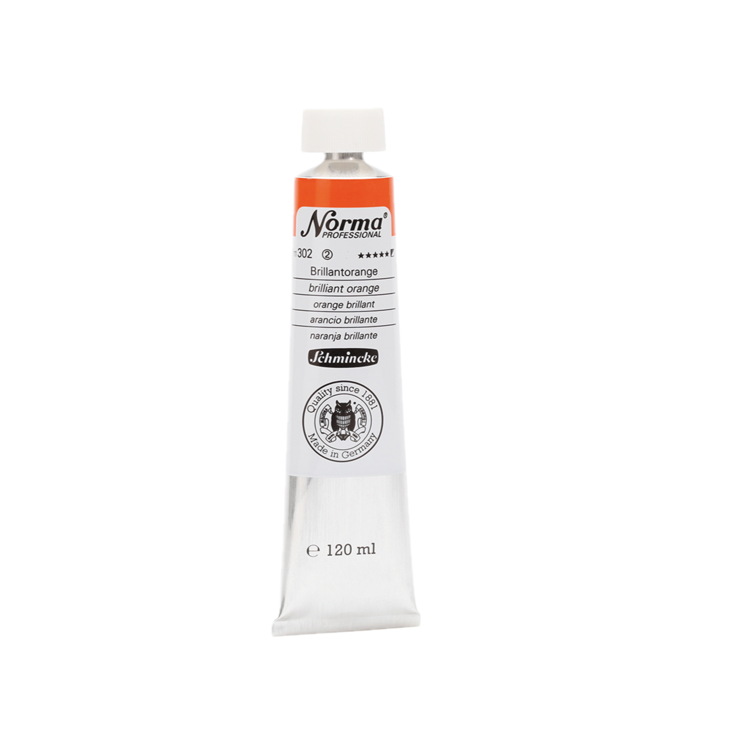 SCHMINCKE NORMA ÖLFARBE 120ML S2 302 BRILLIANTORANGE 3