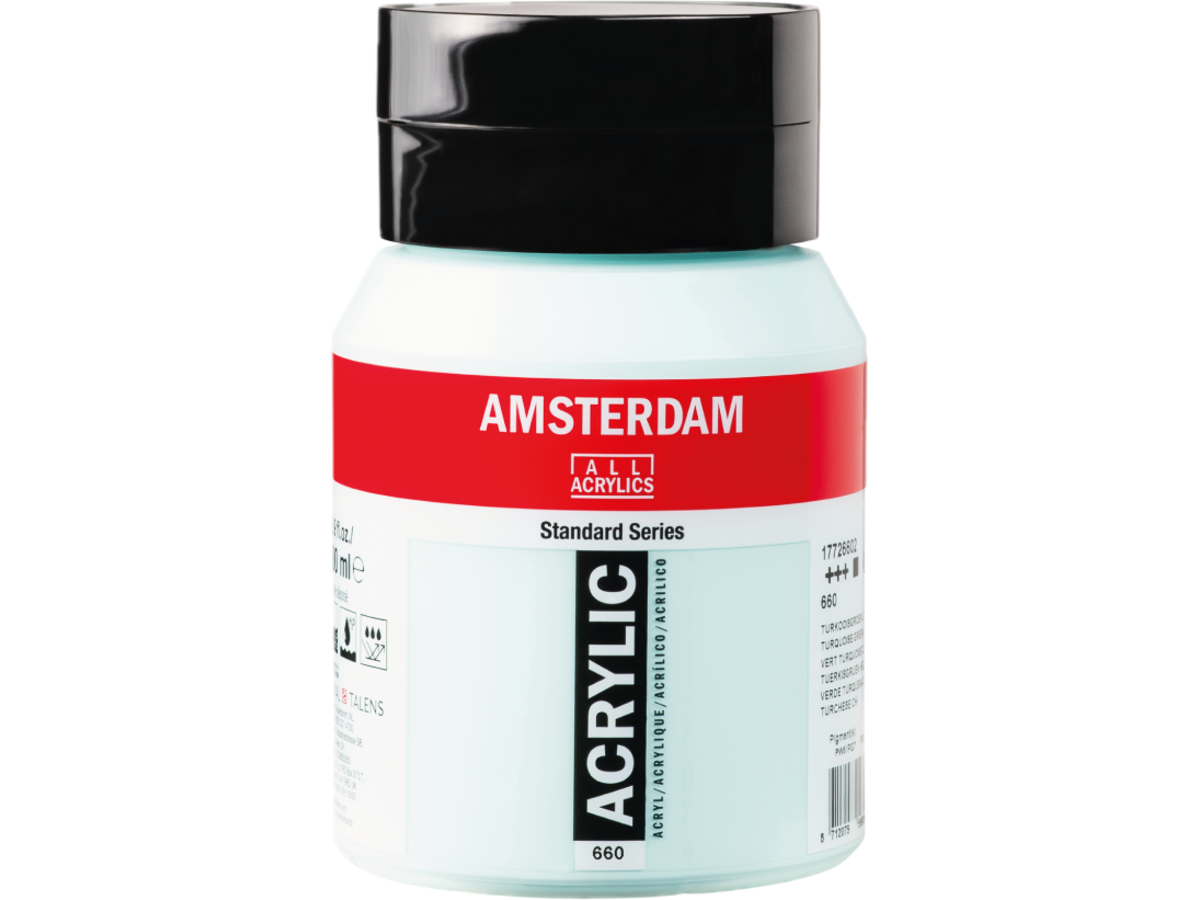 TALENS AMSTERDAM ACRYLFARBE 500 ML 660 TÜRKISGRÜN HELL 3
