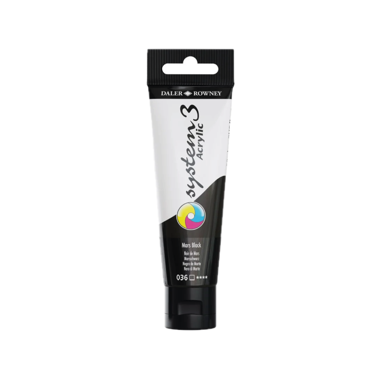 DALER ROWNEY SYSTEM 3 ACRYL 150ML 036 MARS BLACK 3