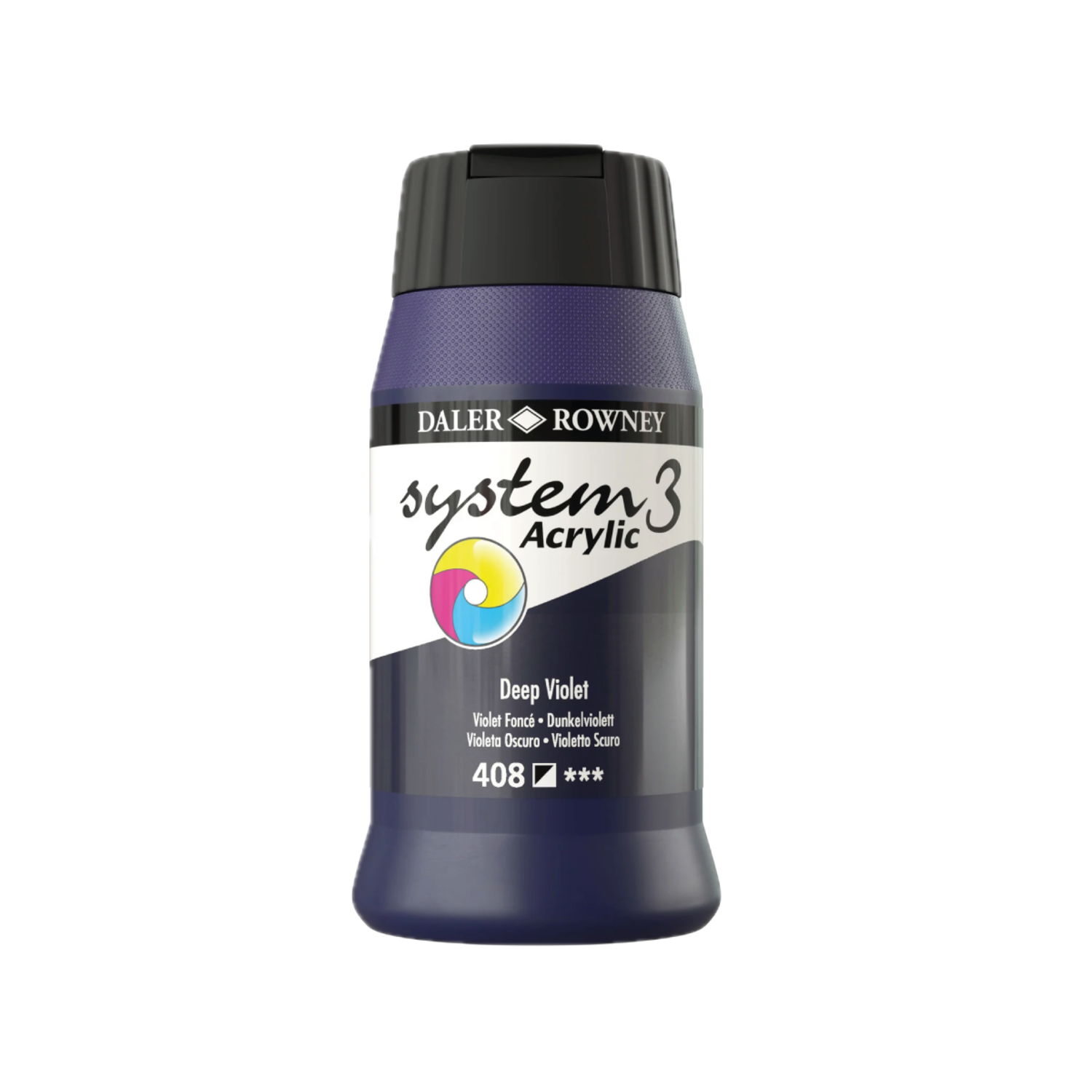 DALER ROWNEY SYSTEM 3 ACRYL 500ML 408 DEEP VIOLET 3