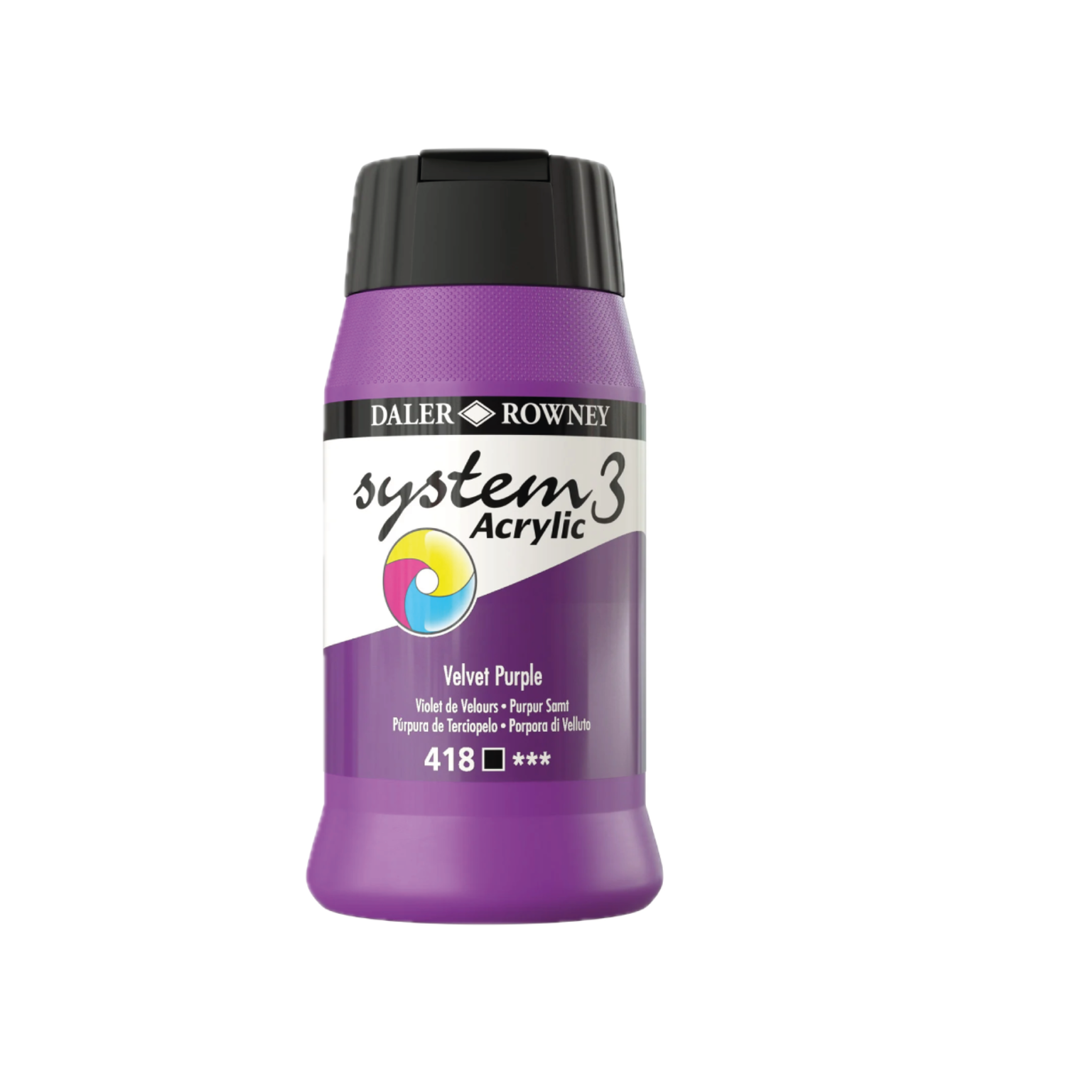 ROWNEY SYSTEM 3 ACRYL 500ML 418 S1 VELVET PURPLE 3