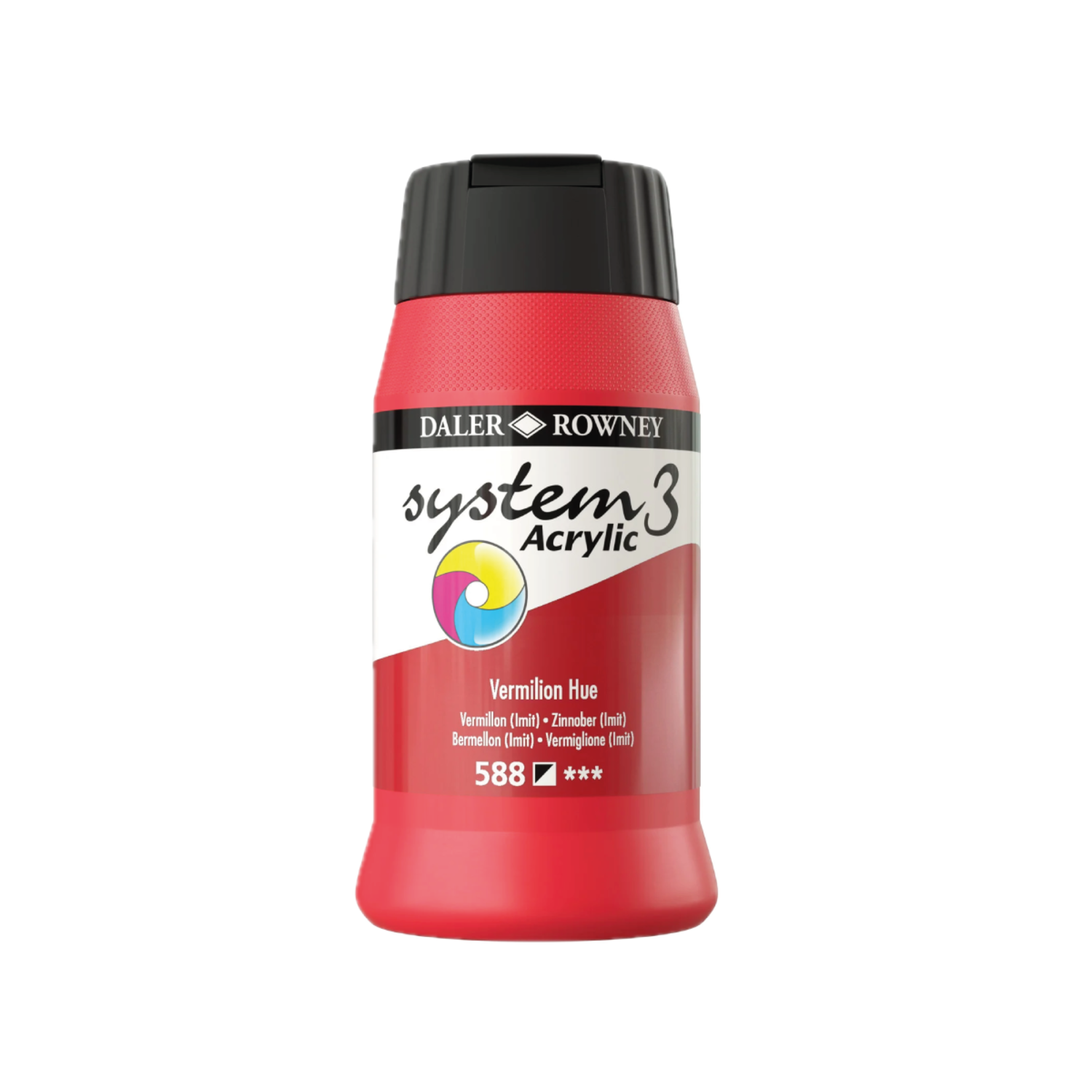 ROWNEY SYSTEM 3 ACRYL 500ML 588 S1 VERMILLION 3